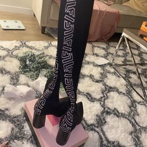 LF stores over the knee boots printed